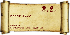 Mercz Edda névjegykártya